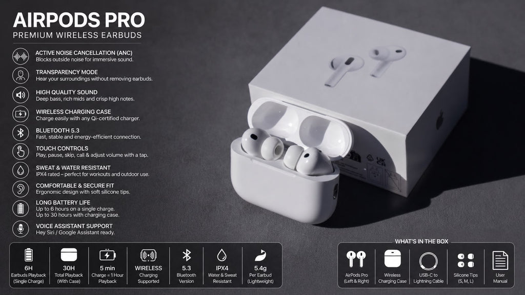 🎧 AirPods Pro 3 (Premium Wireless Earbuds)