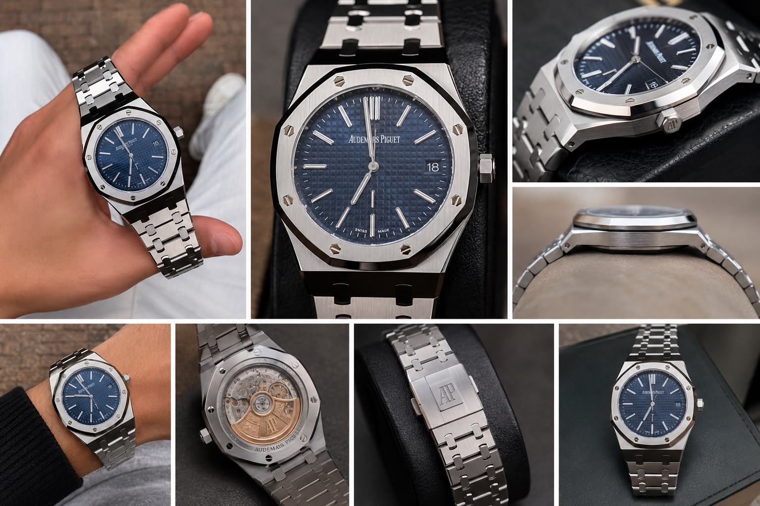 ⌚ Premium Blue Dial Luxury Stainless Steel Watch | Royal Style Design
